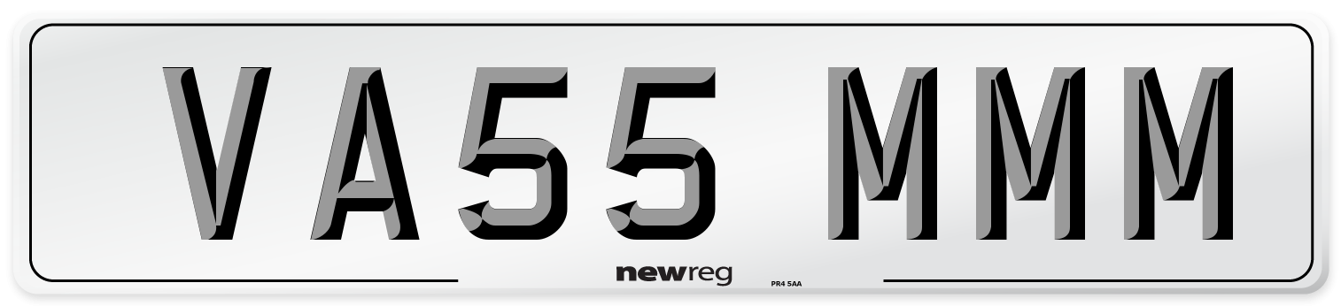 VA55 MMM Number Plate from New Reg